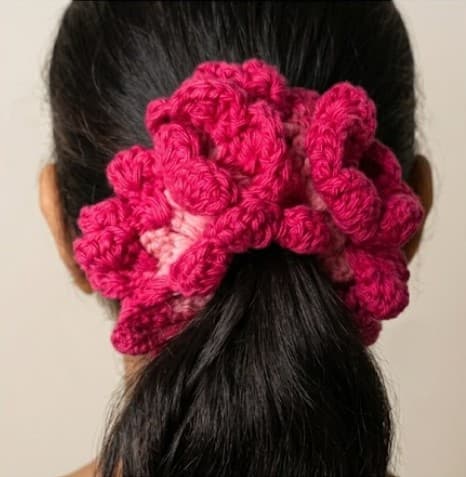 Pink Ruffle Scrunchie — view 2