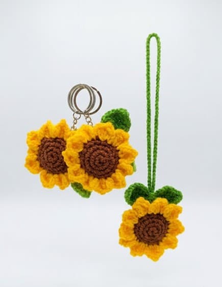 Sunflower Keychain