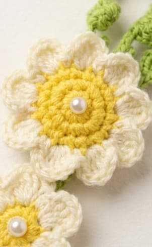 White Sunflower Hair Set — view 2